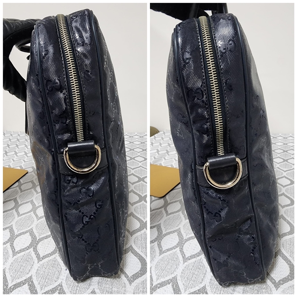 Gucci GG Imprimé Briefcase/Laptop Bag Navy Blue - Picture 8 of 14